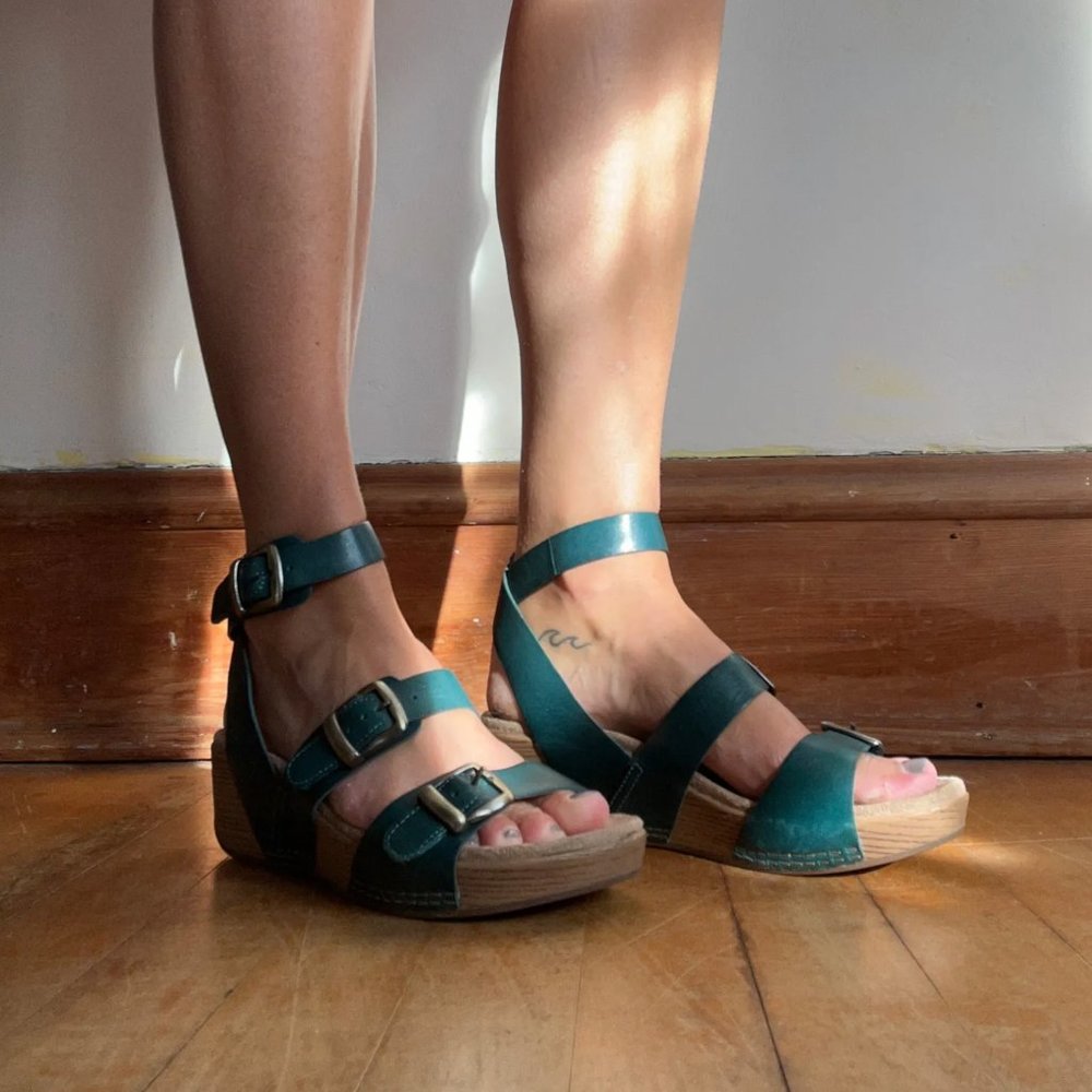Dansko Wrap Sandal Wedge (two)